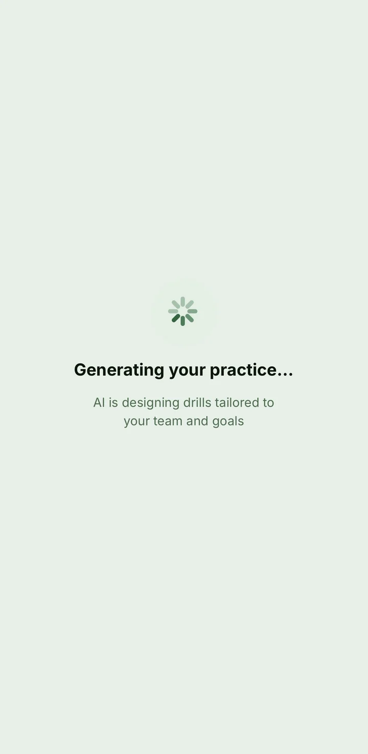 Guru generating the practice, designing drills for the team and its goals.